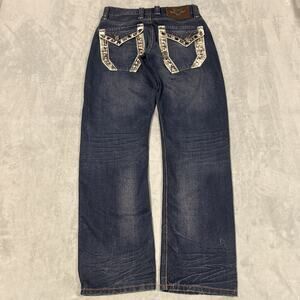 Y2k 2000s Grunge Cowboy Loose Relax Jeans Mens 30x32 Straight Dodenim Western